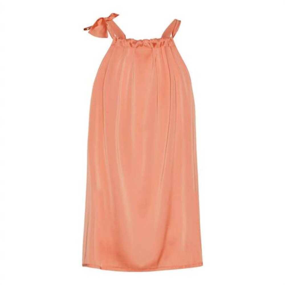 KARMAMIA women's ruffle tie top in apricot